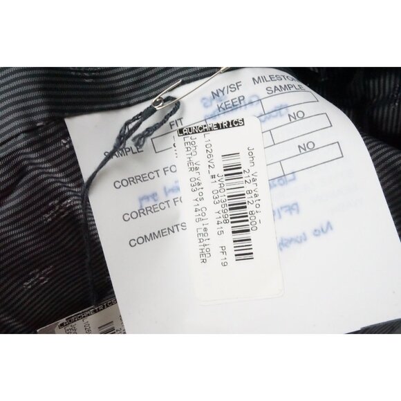 John Varvatos 100% Leather Seal Gray Blazer Coat Jacket Sz 38 Brand New - Picture 8 of 9